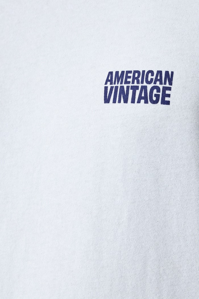 T-shirt męski bawełniany American Vintage niebieski MYKO02C