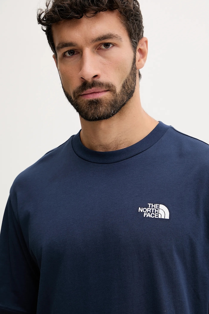 The North Face tricou din bumbac Essential bleumarin NF0A87NR8K21