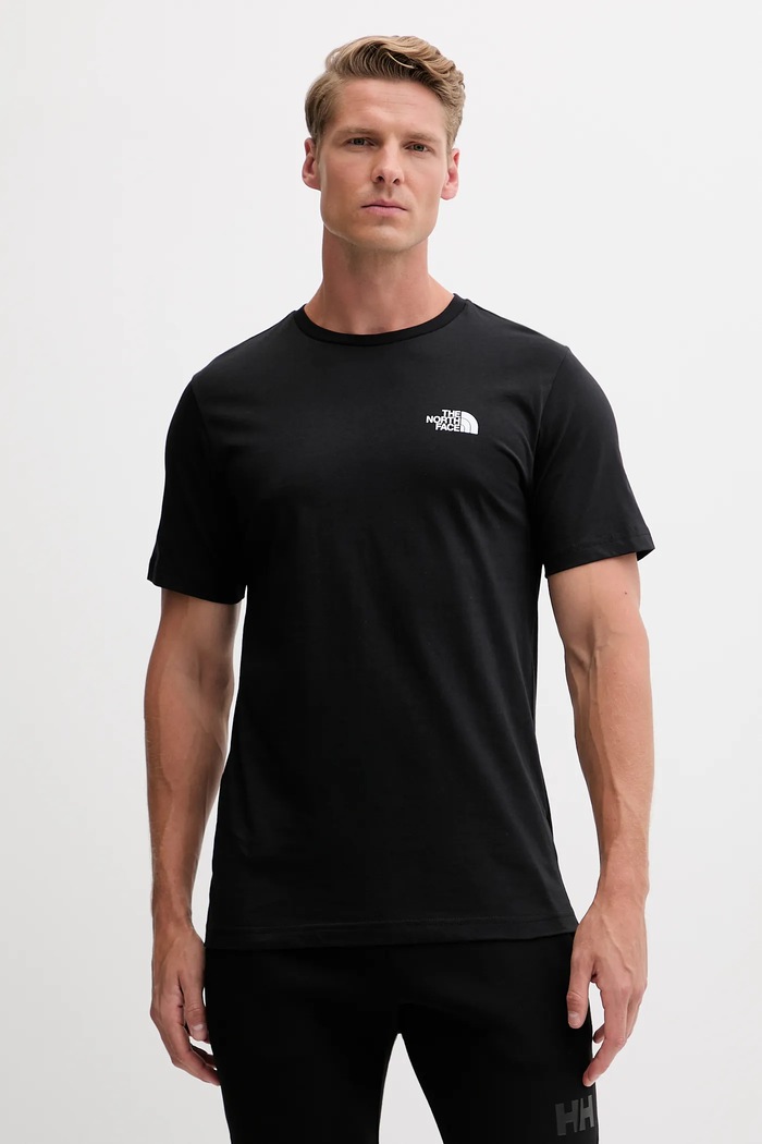 The North Face tricou din bumbac Mountain Sketch print negru NF0A8EE8JK31