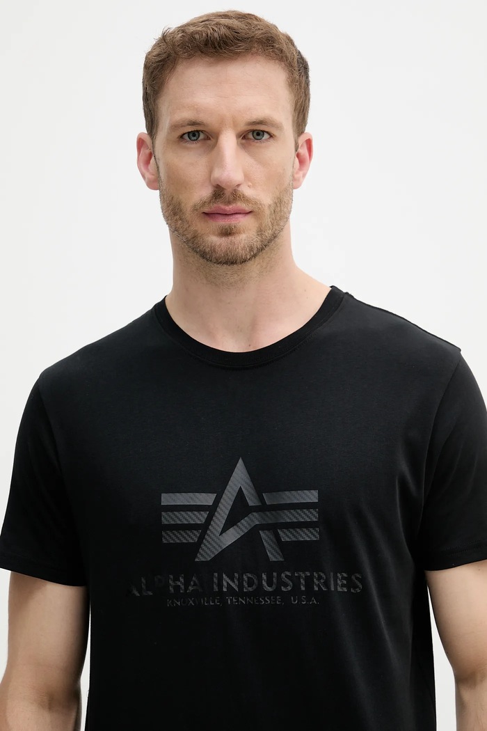 Alpha Industries tricou din bumbac negru 100501CB.515