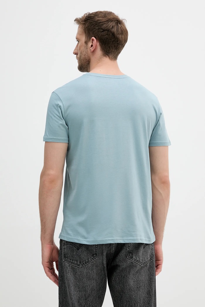 Odzież Alpha Industries t-shirt bawełniany 188505.134 niebieski