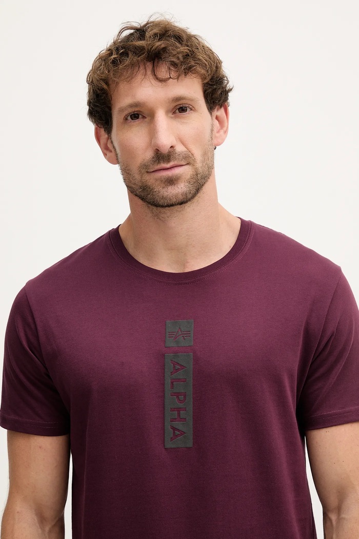 Alpha Industries tricou din bumbac burgundia 146509.608