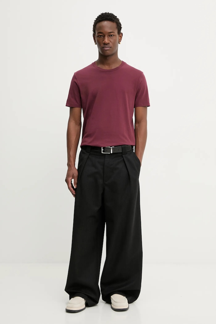 Bavlněné tričko ZADIG&VOLTAIRE JMTS01741 burgundské AW25