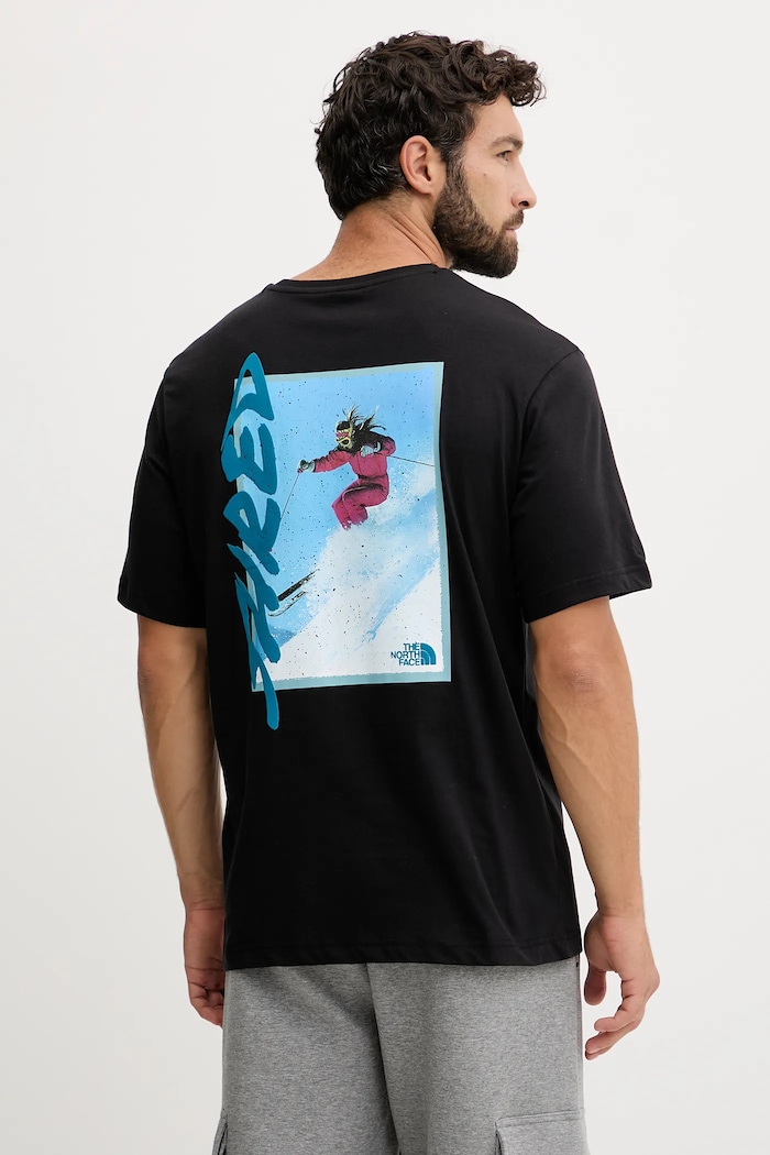 Ρούχα Βαμβακερό μπλουζάκι The North Face NF0A8E4EJK31 μαύρο