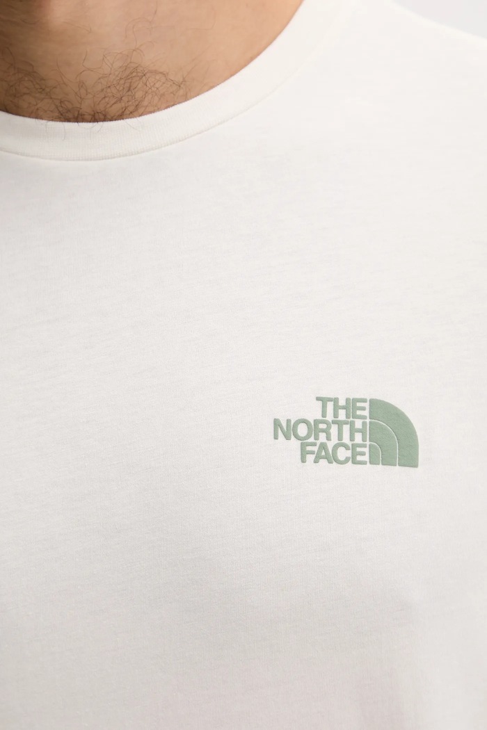 Βαμβακερό μπλουζάκι The North Face NF0A8E4EQLI1 μπεζ