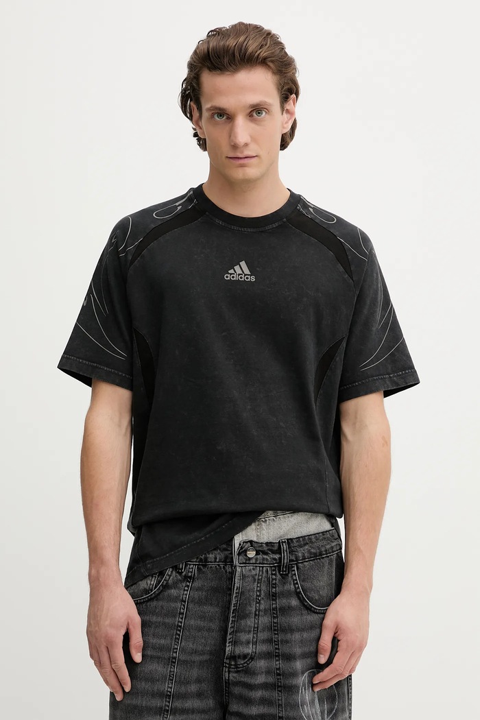 adidas Originals t-shirt bawełniany Adilenium Tg Te nadruk czarny KF8538
