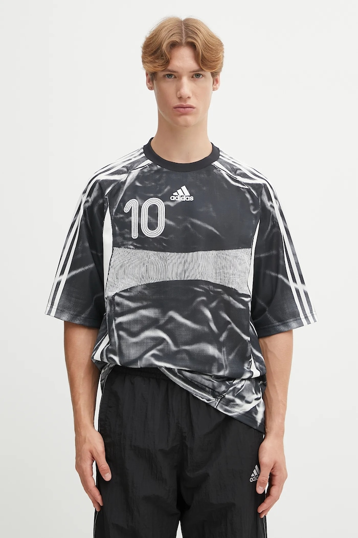 adidas Originals t-shirt Adilenium Tg Je mintás fekete KF8522