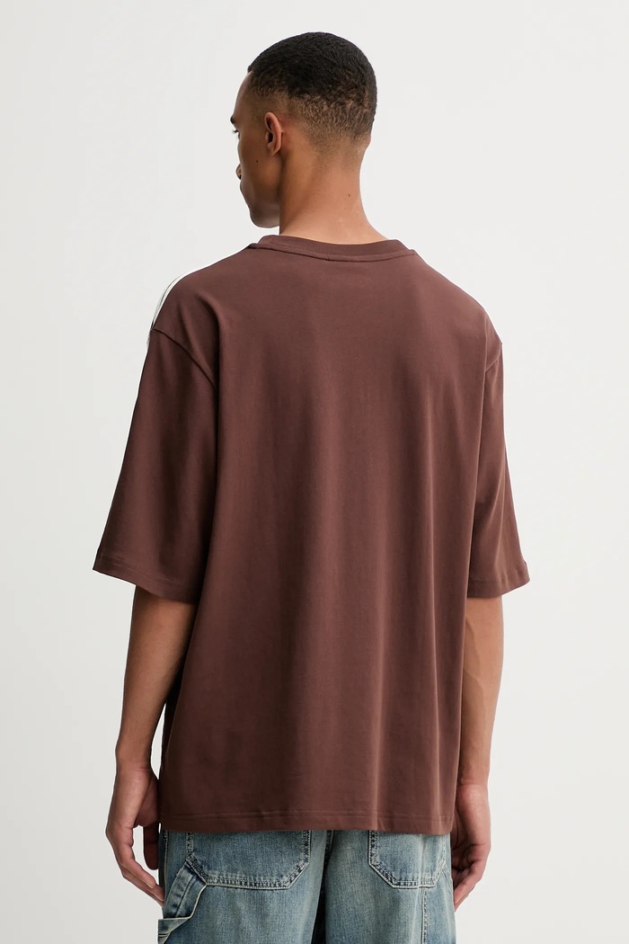 Odzież adidas Originals T-shirt bawełniany Oversize Tee KA0476 brązowy