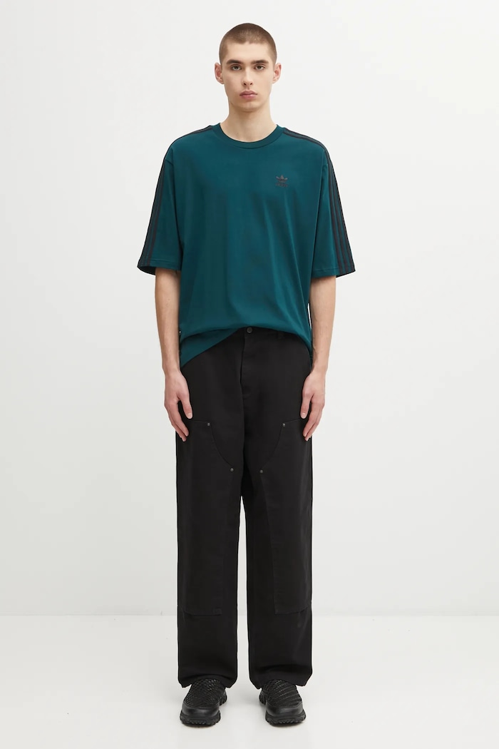 Памучна тениска adidas Originals Oversize Tee JY1396 зелен