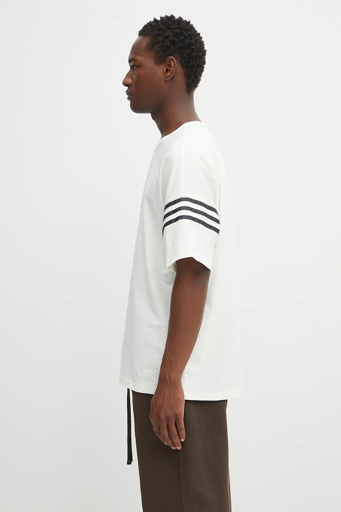 adidas Originals tricou din bumbac Neu C Tee HZ3698 bej AW25