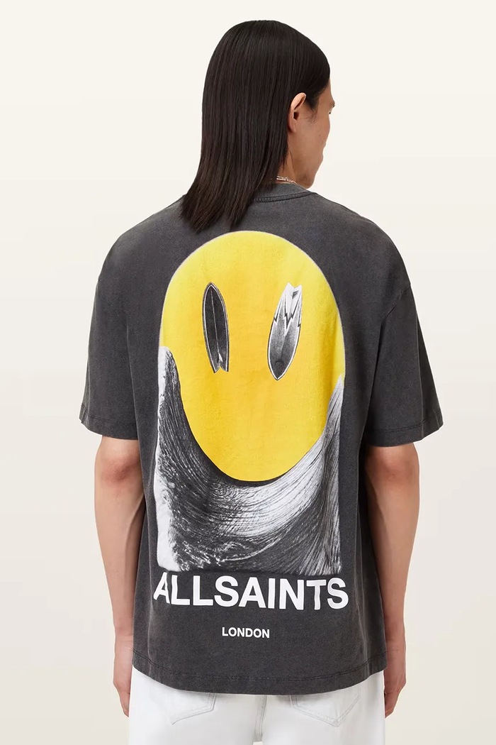 AllSaints t-shirt PARTY M062PC czarny AW25