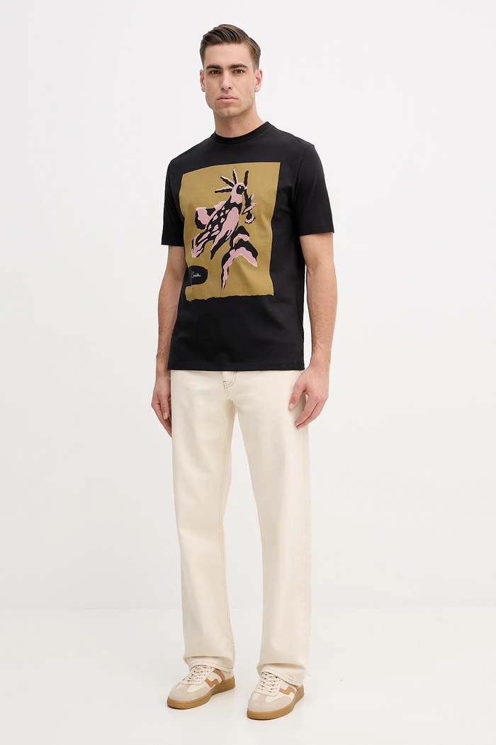 Bavlněné tričko Paul Smith M1R.919T.TP4931 černá AW25
