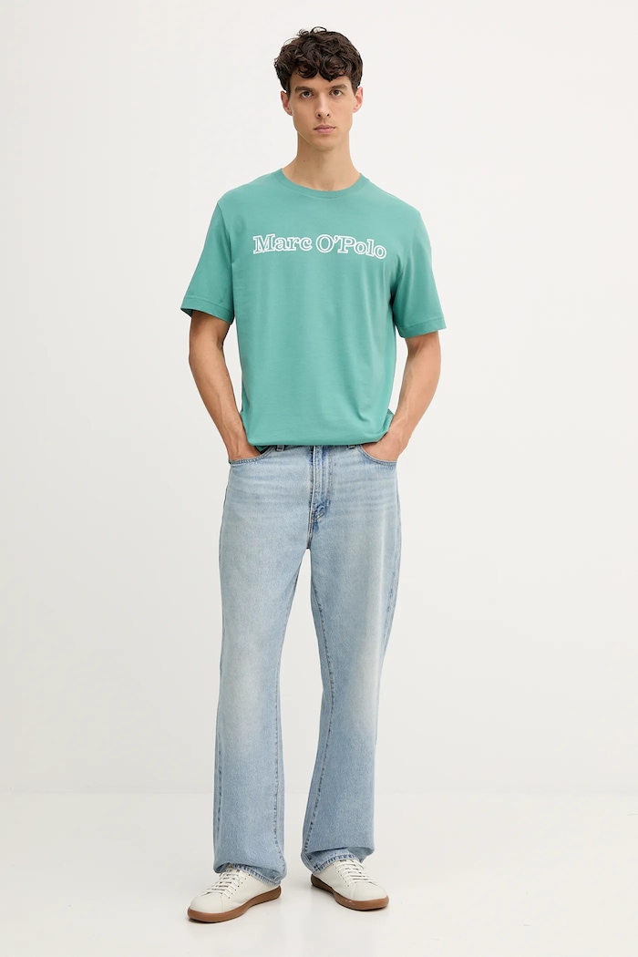 Bavlněné tričko Marc O'Polo 526201251154 zelená AW25