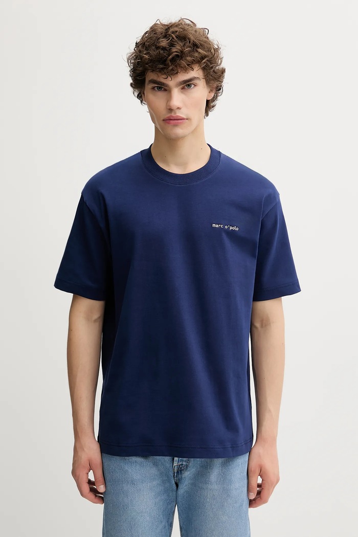 Odzież Marc O'Polo t-shirt bawełniany 5000008457 granatowy