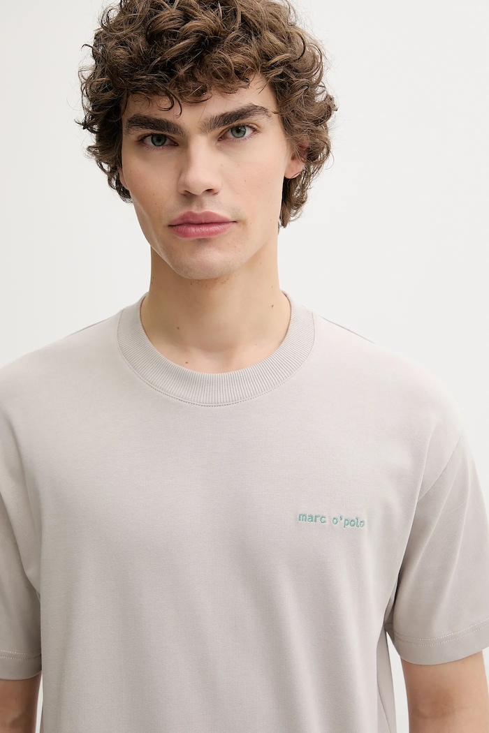 Marc O'Polo t-shirt bawełniany beżowy 5000008457