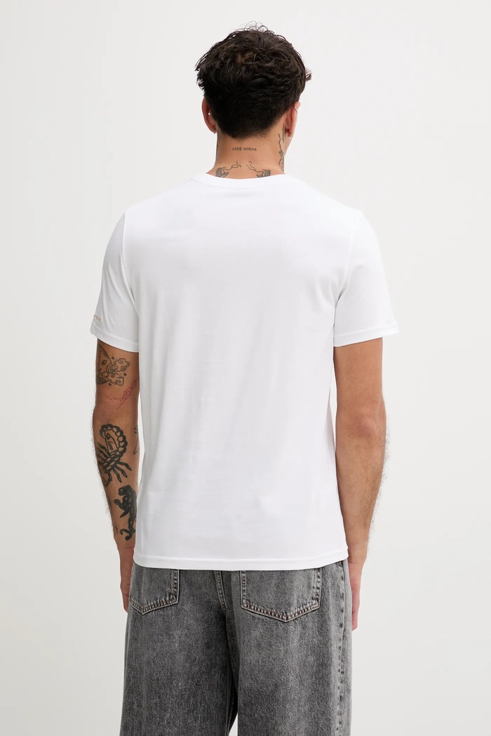 Îmbrăcăminte MOOSE KNUCKLES tricou din bumbac Augstine M34MT705G alb