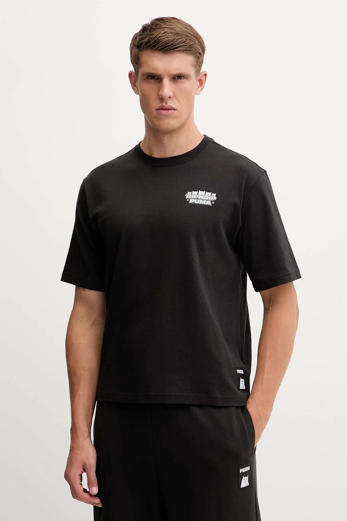 Oblačila Bombažna kratka majica Puma PUMA x RIPNDIP 632413 črna