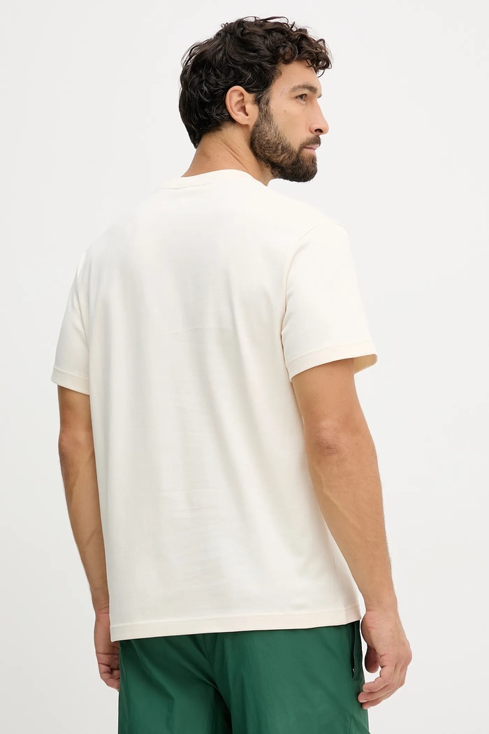 Odzież Lacoste T-shirt bawełniany TH5492 beżowy