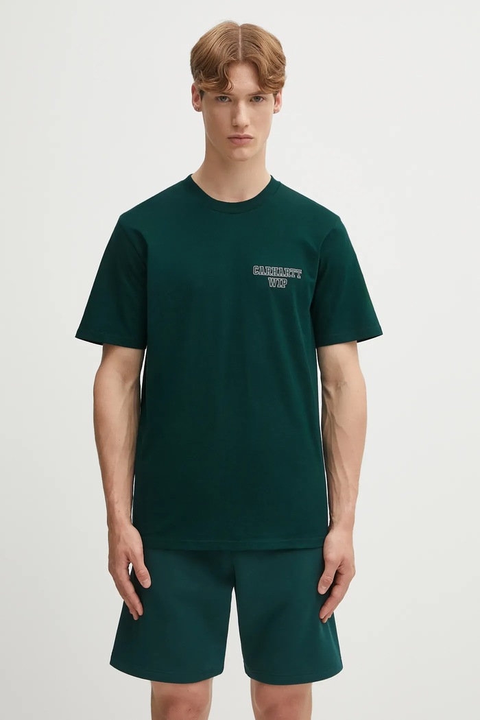 Carhartt WIP cotton t-shirt S/S Alumni cotton green I035207.05AXX