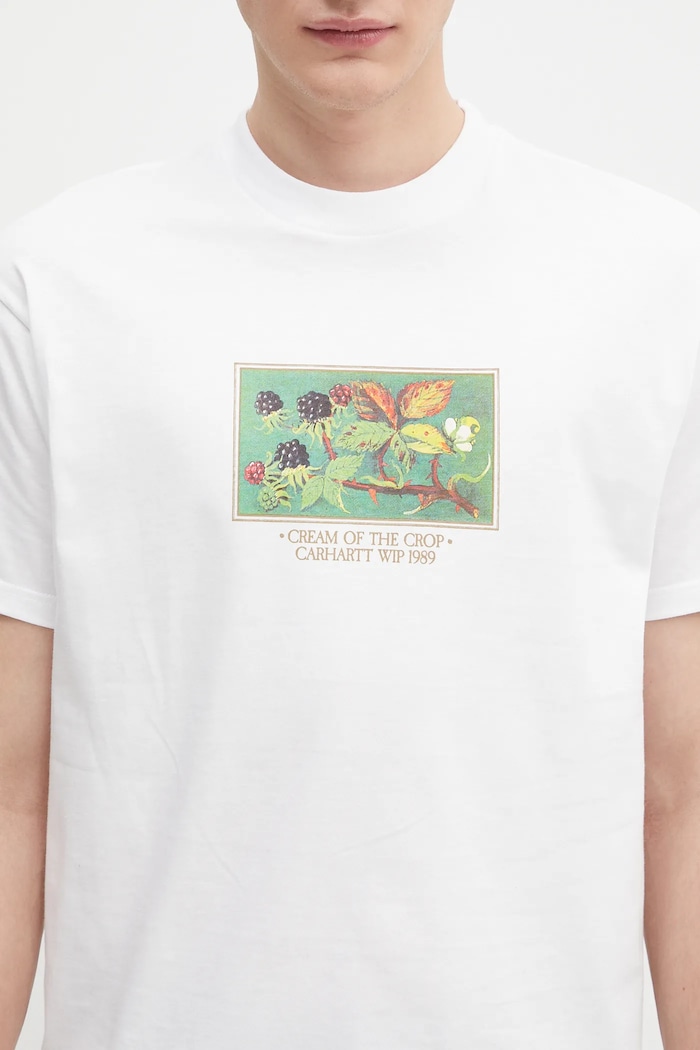 Памучна тениска Carhartt WIP S/S Cream Of The Crop бял I035192.02XX
