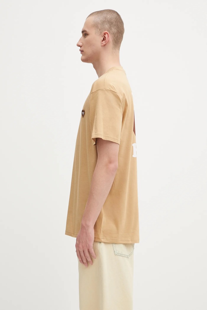 Carhartt WIP t-shirt bawełniany S/S Heart II Hartt I035203.07EXX brązowy AW25