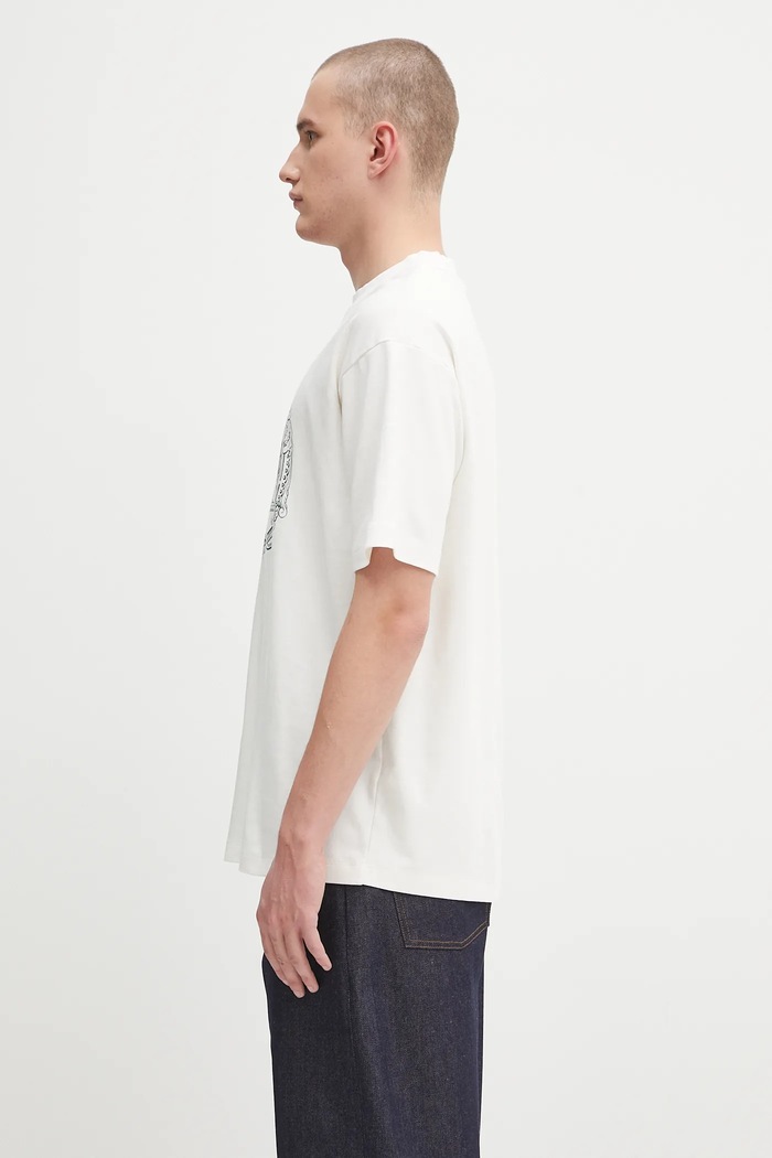 Drôle de Monsieur cotton t-shirt Le Tshirt Plateau H.TS255.CO002 white AW25