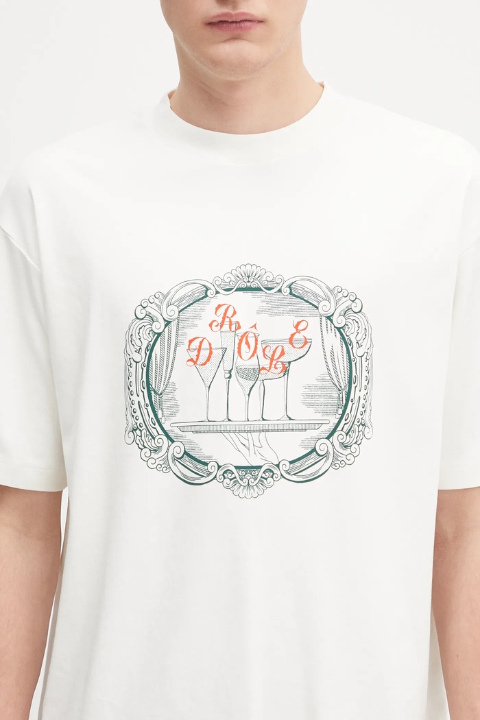 Drôle de Monsieur cotton t-shirt Le Tshirt Plateau white H.TS255.CO002