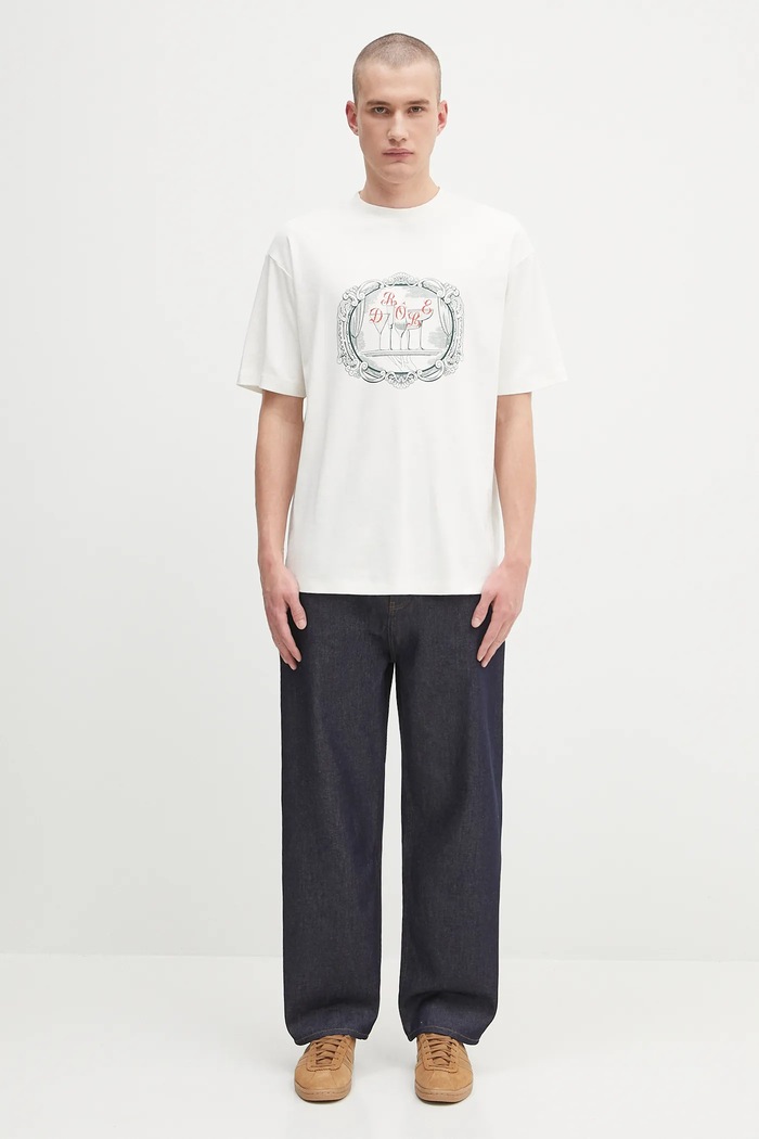 Drôle de Monsieur cotton t-shirt Le Tshirt Plateau H.TS255.CO002 white