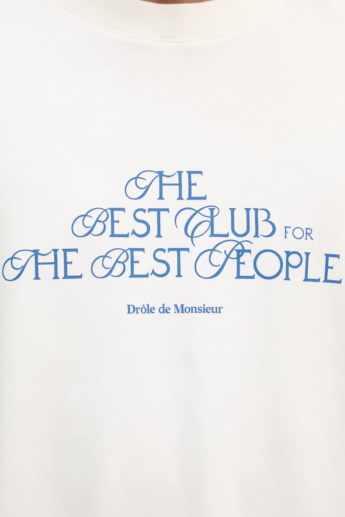 Drôle de Monsieur t-shirt męski bawełniany Le T-shirt "The Best Club" I.TS273.CO002 beżowy