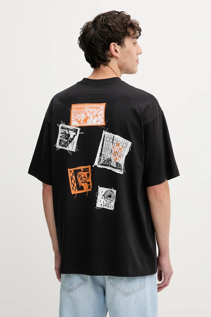 Bavlnené tričko Vans relaxed čierna VN000PB9BLK1