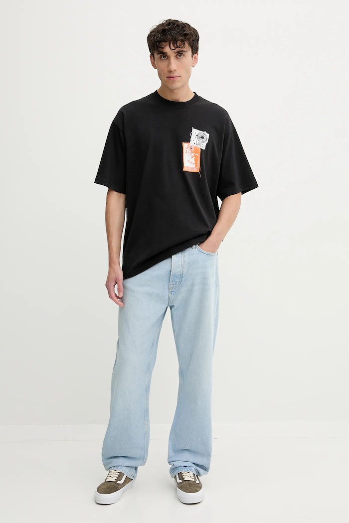Bavlnené tričko Vans VN000PB9BLK1 čierna AW25