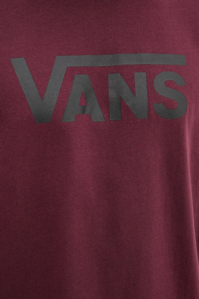 Βαμβακερό μπλουζάκι Vans VN000RA14QU1 μπορντό
