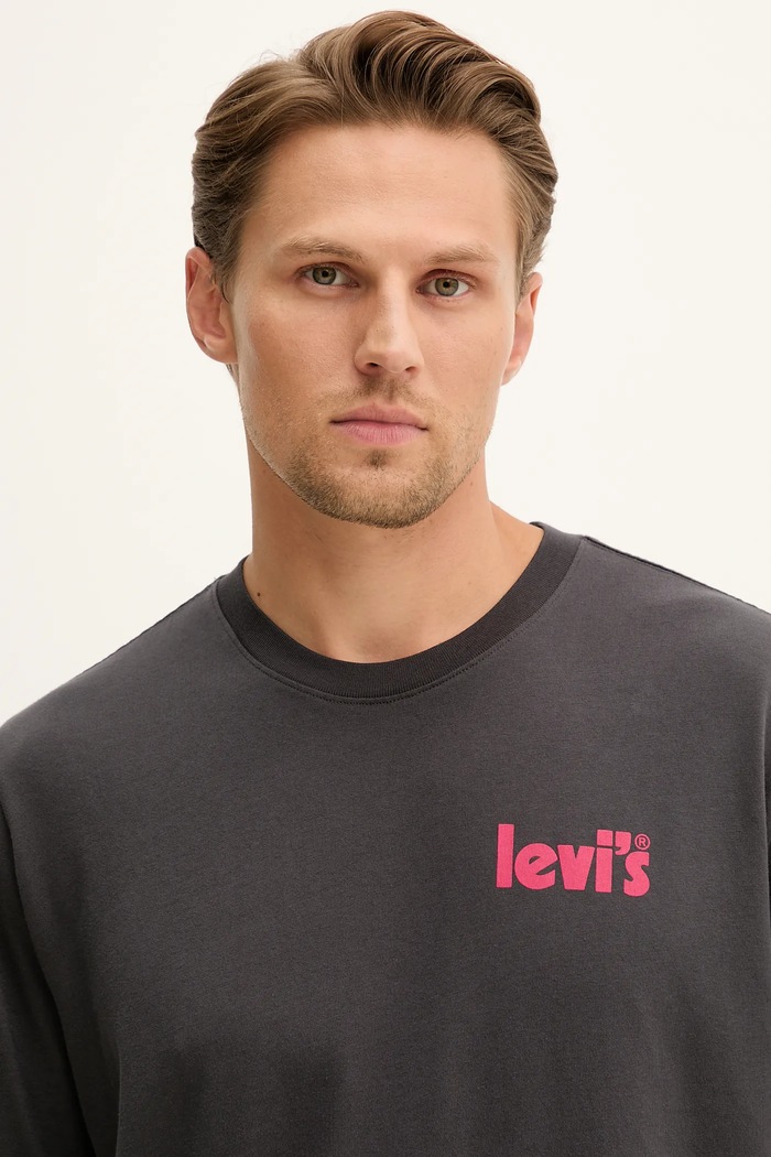 Levi's t-shirt bawełniany szary A2082.0317