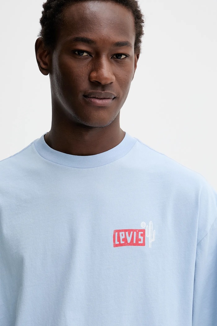 Bavlněné tričko Levi's modrá 000G4.0019