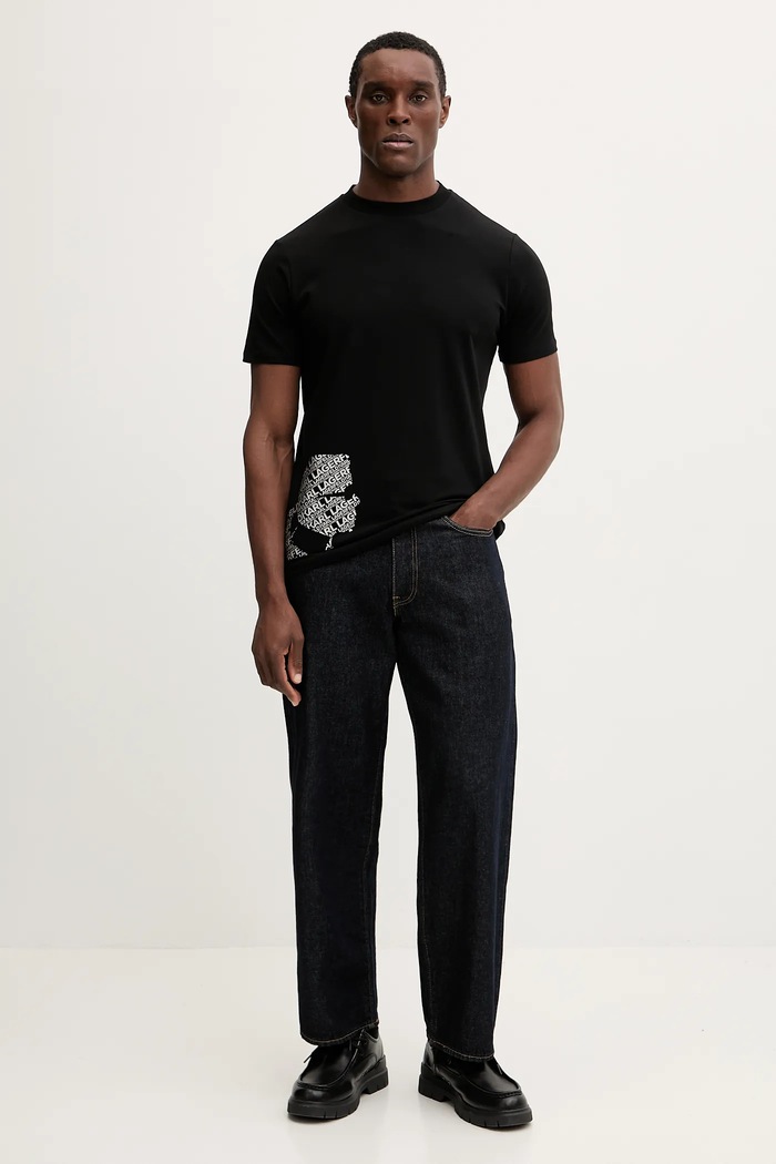 Tričko Karl Lagerfeld 554235.755404 čierna AW25