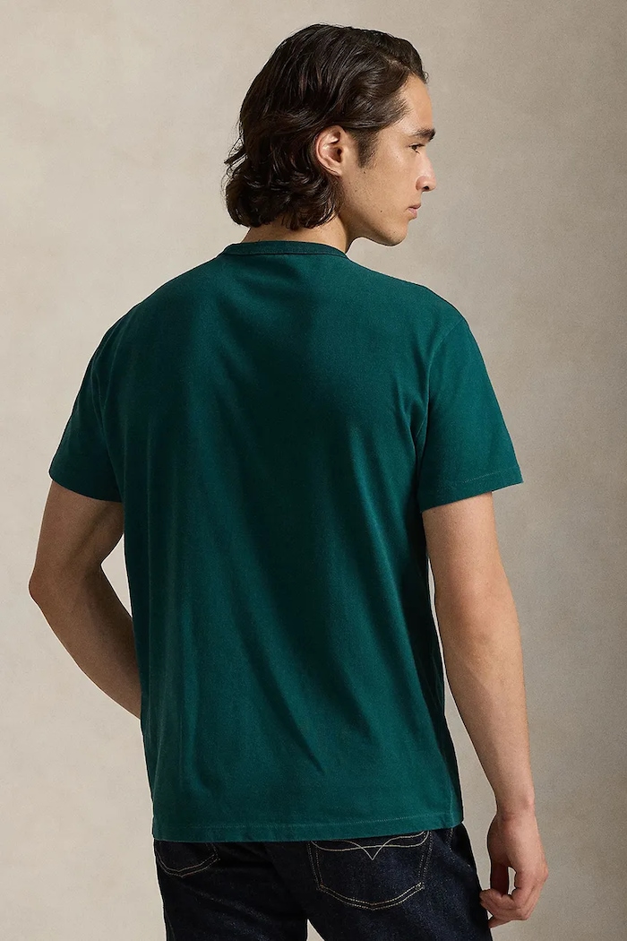 Polo Ralph Lauren t-shirt bawełniany 710P07548 zielony AW25