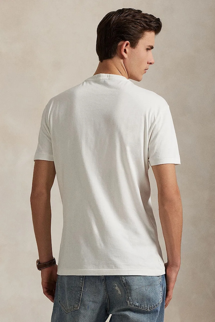 Памучна тениска Polo Ralph Lauren 710P00085 бял AW25
