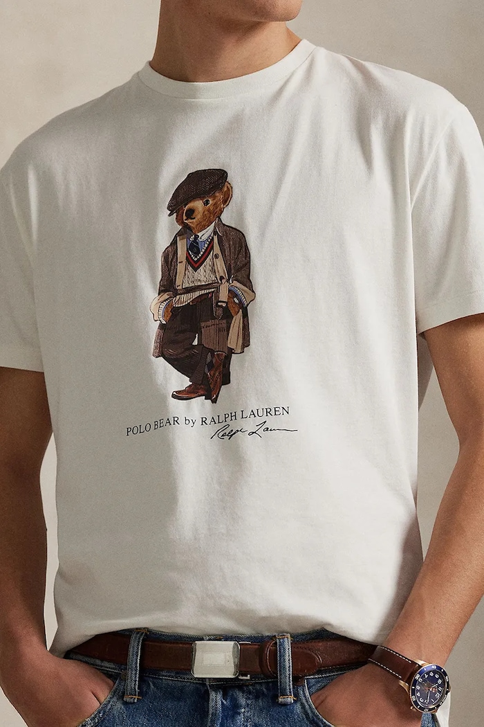Памучна тениска Polo Ralph Lauren бял 710P00085