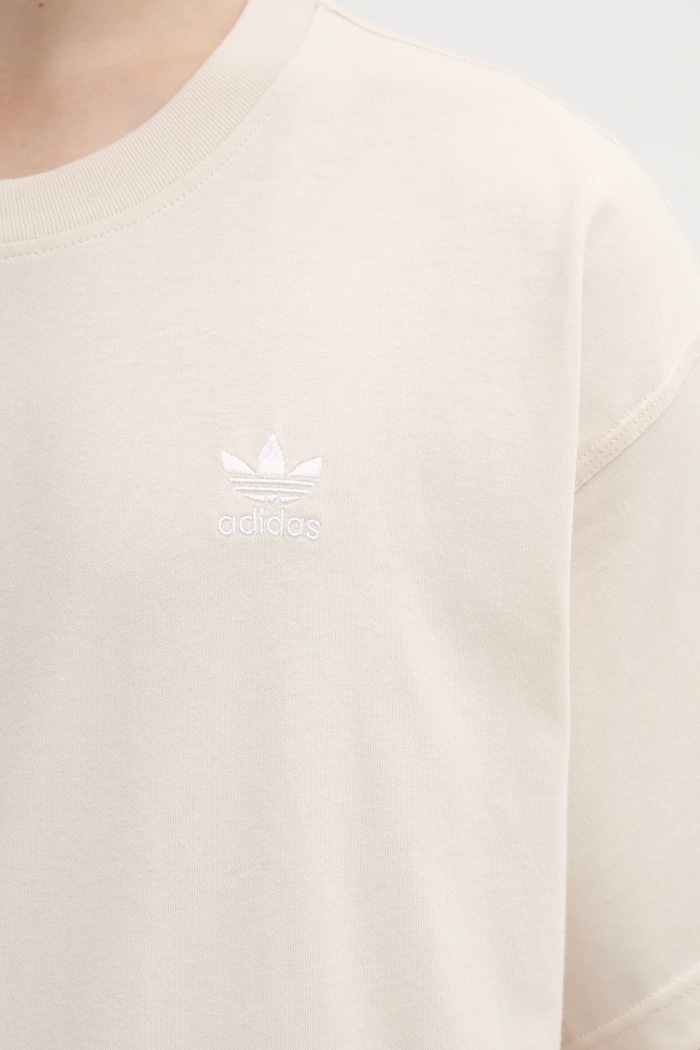 Bavlněné tričko adidas Originals Essentials JV5943 béžová
