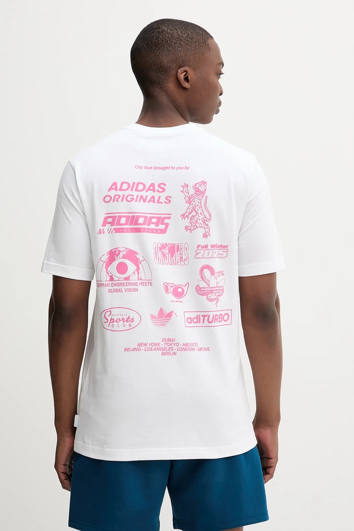 adidas Originals t-shirt bawełniany Graphic Reg Sst nadruk biały JW2953