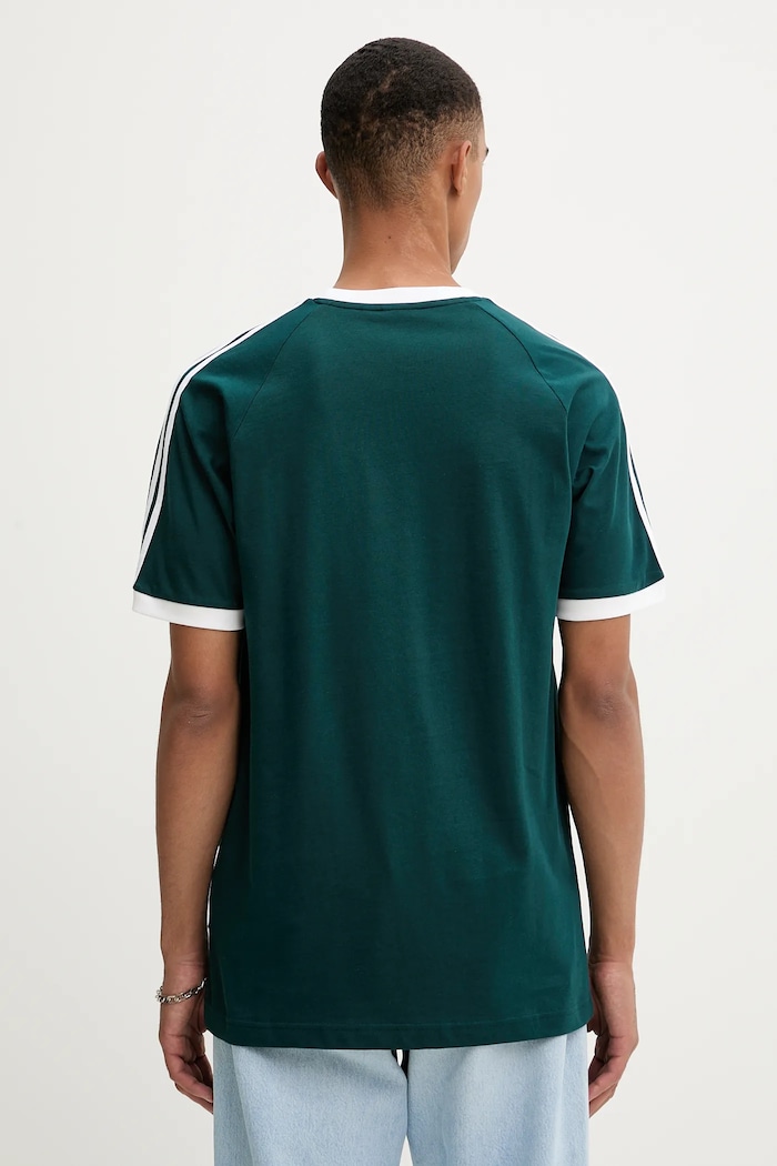 Odzież adidas Originals t-shirt bawełniany 3-Stripes JY1374 zielony
