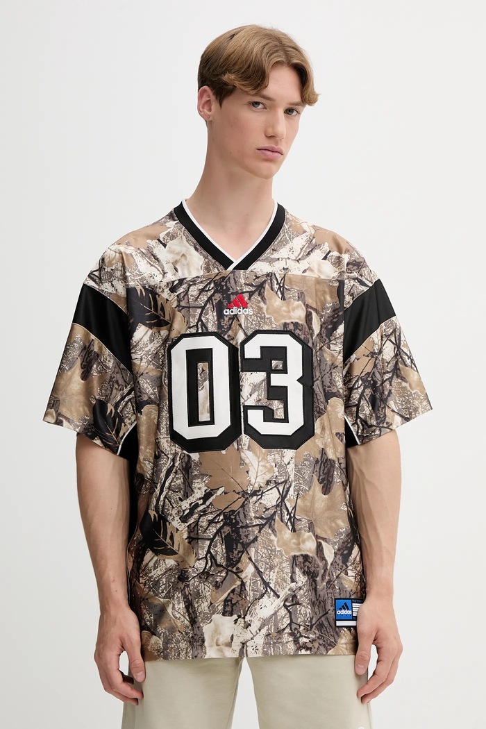 Kratka majica adidas Originals OG Camo Fb Jers Našitek bež KD6250