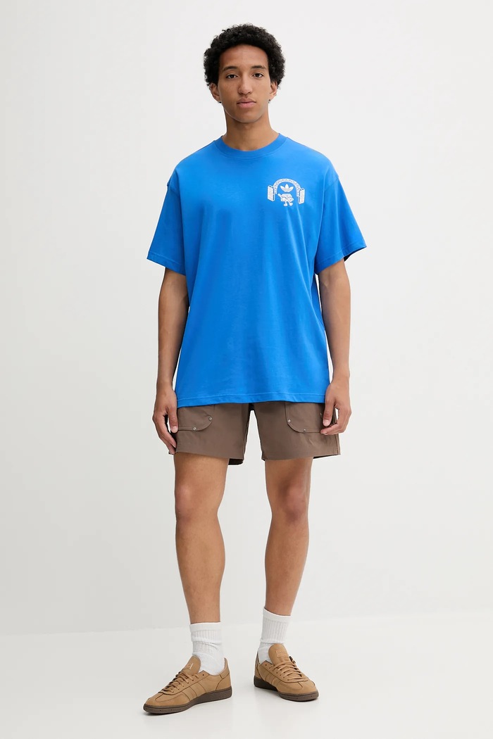 adidas Originals t-shirt bawełniany Music Fests Tee KR5104 niebieski AW25
