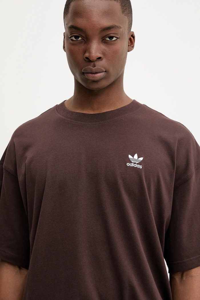 Pamučna majica adidas Originals Essentials smeđa KT0780