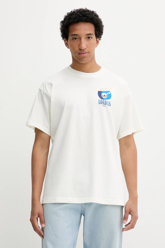adidas Originals T-shirt bawełniany Billiard Tee beżowy KT2973