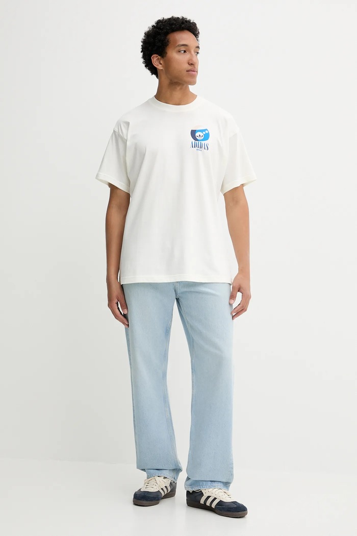 adidas Originals T-shirt bawełniany Billiard Tee KT2973 beżowy AW25