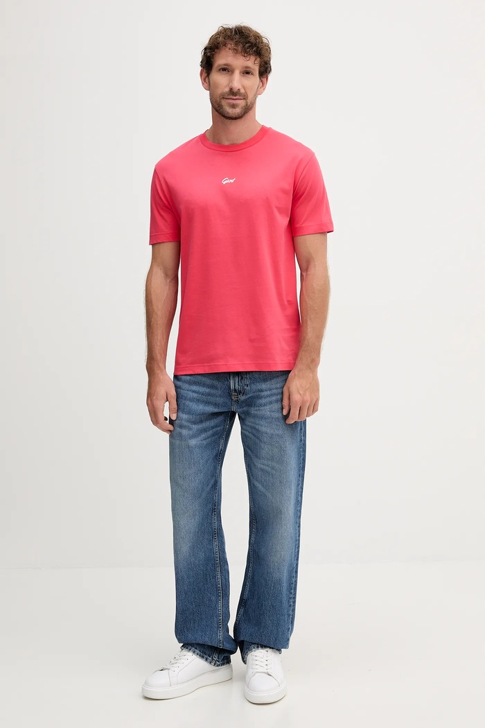 Bavlnené tričko Gant 2003343 ružová AW25