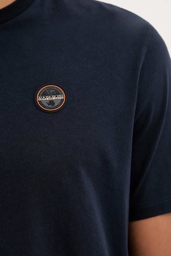 Napapijri tricou din bumbac S-Badge NP0A89491761 bleumarin