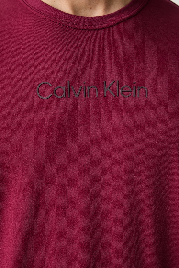 Calvin Klein T-shirt basic męski bawełniany LV04LD230G bordowy