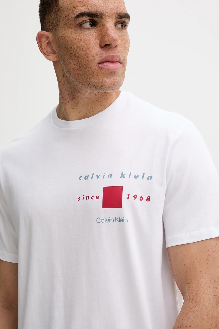 Bavlnené tričko Calvin Klein biela LV04RD817G